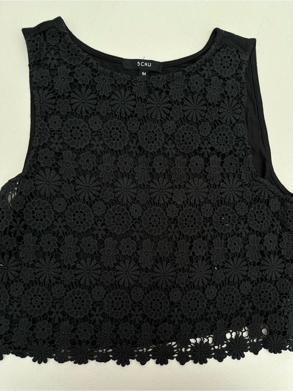 Cropped Black Tank Top